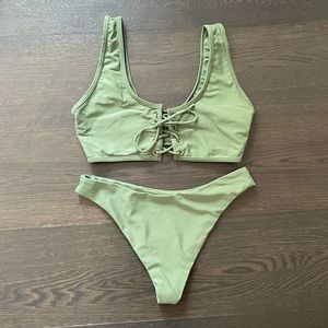 Two piece green bikini from Zaful.